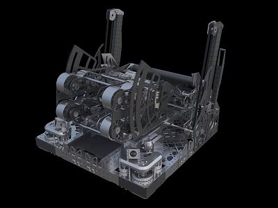 Industrial Machinery Equipment With Complex Mechanical Structure And Metal Components 3d model