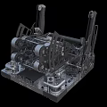 Industrial Machinery Equipment With Complex Mechanical Structure And Metal Components