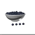 Fresh Blueberries Filled In White Bowls With Scattered Berries Around