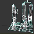 Rustic Industrial Equipment Setup With Cylindrical Tanks Pipes On Metal Frame