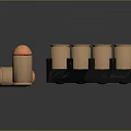 Modern bullet pistol bullet rifle bullet machine gun bullet 3d model
