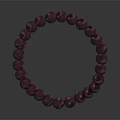 Purple Beaded Bracelet With Smooth Round Shiny Beads As Fashionable Accessory