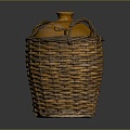 Basket Bamboo Basket Straw Basket Vegetable Basket Egg Basket Storage Basket Bamboo Basket Storage Basket Bamboo Blue 3d model