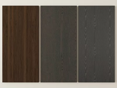 Three Different Colors Wooden Wall Panels With Natural Wood Grain Texture 3d model