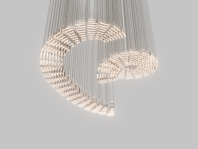 Modern crystal chandelier 3d model