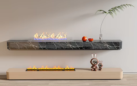 Modern Fireplace Electronic Fireplace Stove 3d model