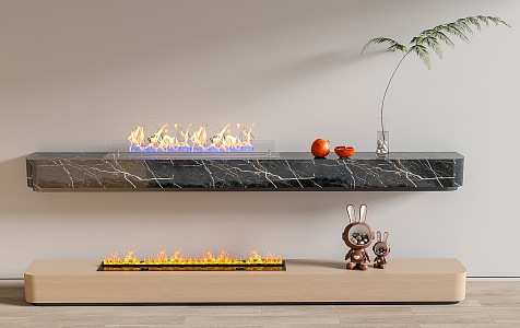 Modern Fireplace Electronic Fireplace Stove 3d model