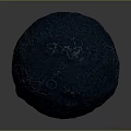 Gray Stone Sphere With Red Cracks On Dark Background Surface Texture 3d model
