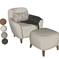 Single Sofa Fabric Single Sofa Leather Single Sofa Casual Sofa 3d model