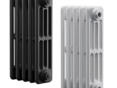 Black And White Modern Radiators For Home Heating And Stylish Decor 3d model
