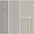 Elegant Interior Wall Panels With Different Decorative Shapes And White Finish Design 3d model