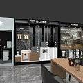 Modern Shopping Mall Counter with PERF WATER Smart Bathroom Product Display Area