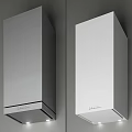 Stainless Steel And White Kitchen Cabinets With Built In Appliances