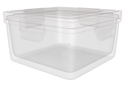 Transparent Plastic Kitchen Storage Container With Airtight Lid For Food Organization 3d model