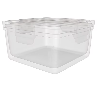 Transparent Plastic Kitchen Storage Container With Airtight Lid For Food Organization 3d model