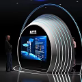 Modern Display Showroom 3d model