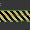 Yellow And Black Striped Traffic Barrier With Reflective Surface For Road Safety