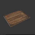 Elegant Stone and Wood Tray Showcasing Natural Wood Grain and Stone Details