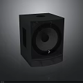Black Modern Subwoofer Speaker With High Performance Audio Equipment Design