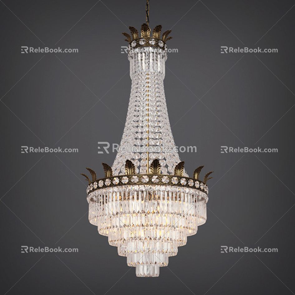 Crystal chandelier 3d model