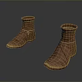 Comfortable Brown Boots With Golden Decorative Bands And Stylish Design For Daily Use