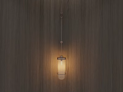 Modern Minimalist Wall Lamp With Glass Shade Emitting Warm Glow On Wooden Wall 3d model