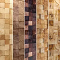 Wooden Background Wall With Diverse Natural Grain Patterns And Various Wood Textures 3d model