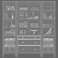 Modern White Sideboard With Glass Doors Storage Drawers Plates Glasses And Decor
