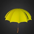Yellow Umbrella with China Sports Lottery Logo for Daily Life and Outdoor Use