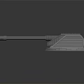 Twin Barrel Metallic Weapon Structure With Circular Base And Reinforced Design 3d model