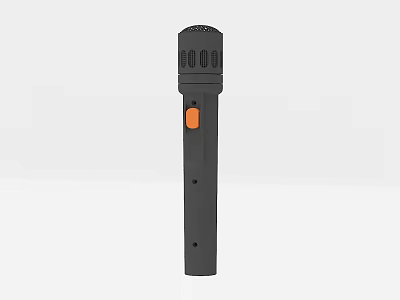 Wireless Bluetooth Headphone Speaker with Handheld Design Black and Orange Button 3d model