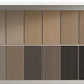 Various Wood Grain Wall Panels in Different Colors Sample Showcase