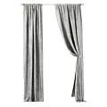 Handwritten Text Pattern Cream Curtains With Gold Rod And Tied Back Design