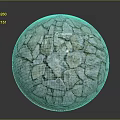 Decorative Stone Sphere With Irregular Natural Stone Mosaic Design And Textured Surface 3d model