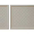 Light Colored Ceiling Design With Geometric Patterns And Frame Details In Two Styles 3d model