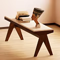 Middle Style Bench 3d model