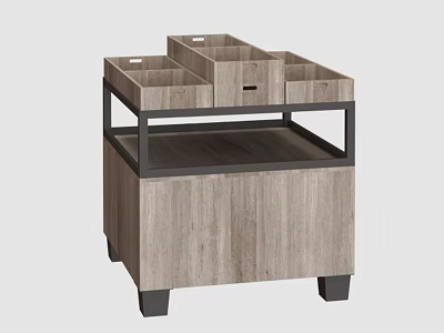 Modern Wooden Metal Display Cabinet Shelf With Multiple Compartments Storage Drawer 3d model