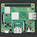 Green Electronic Development Board With USB HDMI Ports And Microchip Components