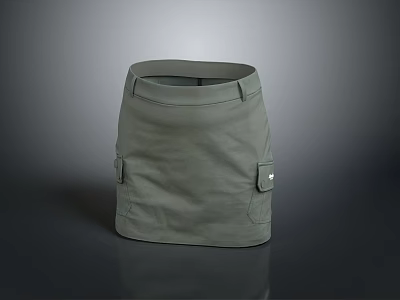 Light Green Storage Bag with Two Side Pockets for Organizing Daily Items 3d model