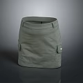 Light Green Storage Bag with Two Side Pockets for Organizing Daily Items 3d model