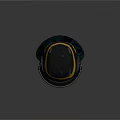Black Safety Helmet With Yellow Stripe And Protective Face Shield Design