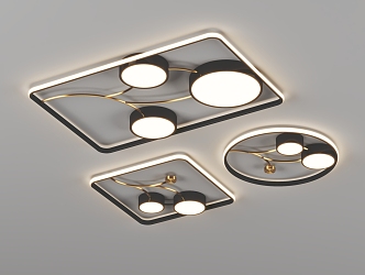 Creative ceiling lamp combination lamp 3d model