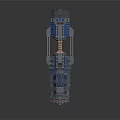 Futuristic Spacecraft Engine Structure With Intricate Metallic Components For Space Exploration 3d model