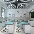 Book Art Interior With Shelves Chairs And Modern Lighting
