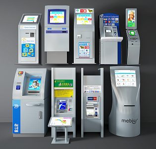 Modern all-in-one machine self-service machine cash machine touch all-in-one machine 3d model