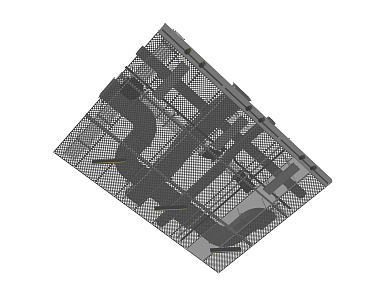 Modern pipeline through pipeline 3d model