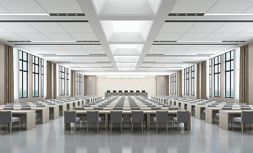 Modern Conference Hall Hotel Company Office Public Service Business Training Room Report Hall Large Conference Room 3d model