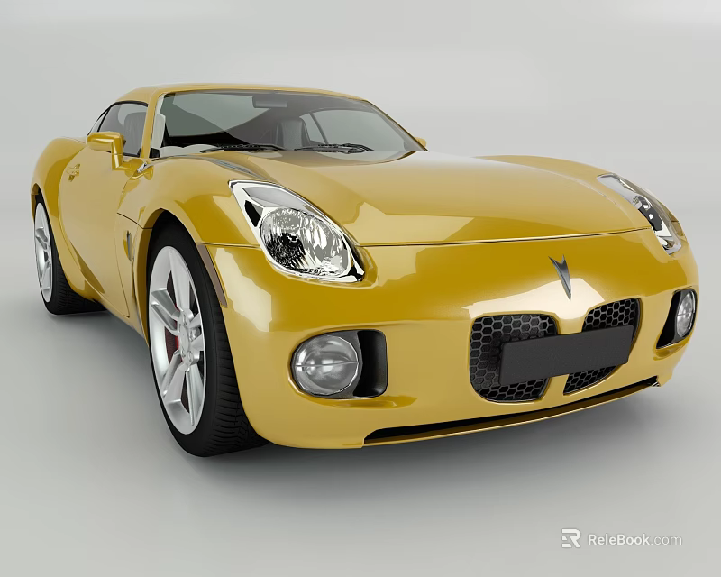 Yellow Sports Car With Sleek Design Modern Headlights And Shiny Exterior 3d model 