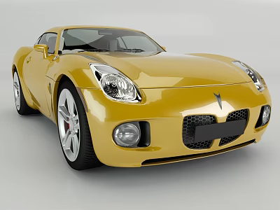 Yellow Sports Car With Sleek Design Modern Headlights And Shiny Exterior 3d model