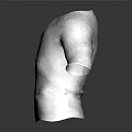 Gray T-shirt 3D Model With Textured Fabric And Short Sleeves Design